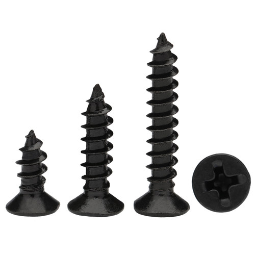 KA碳钢铁沉头黑色自攻螺丝钉添瑞