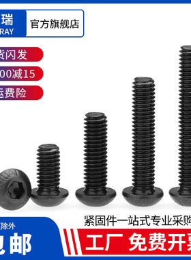 12.9级高强度圆头内六角螺丝钉M3M4M5M6M8M10M16*6X8X10X12X25X45