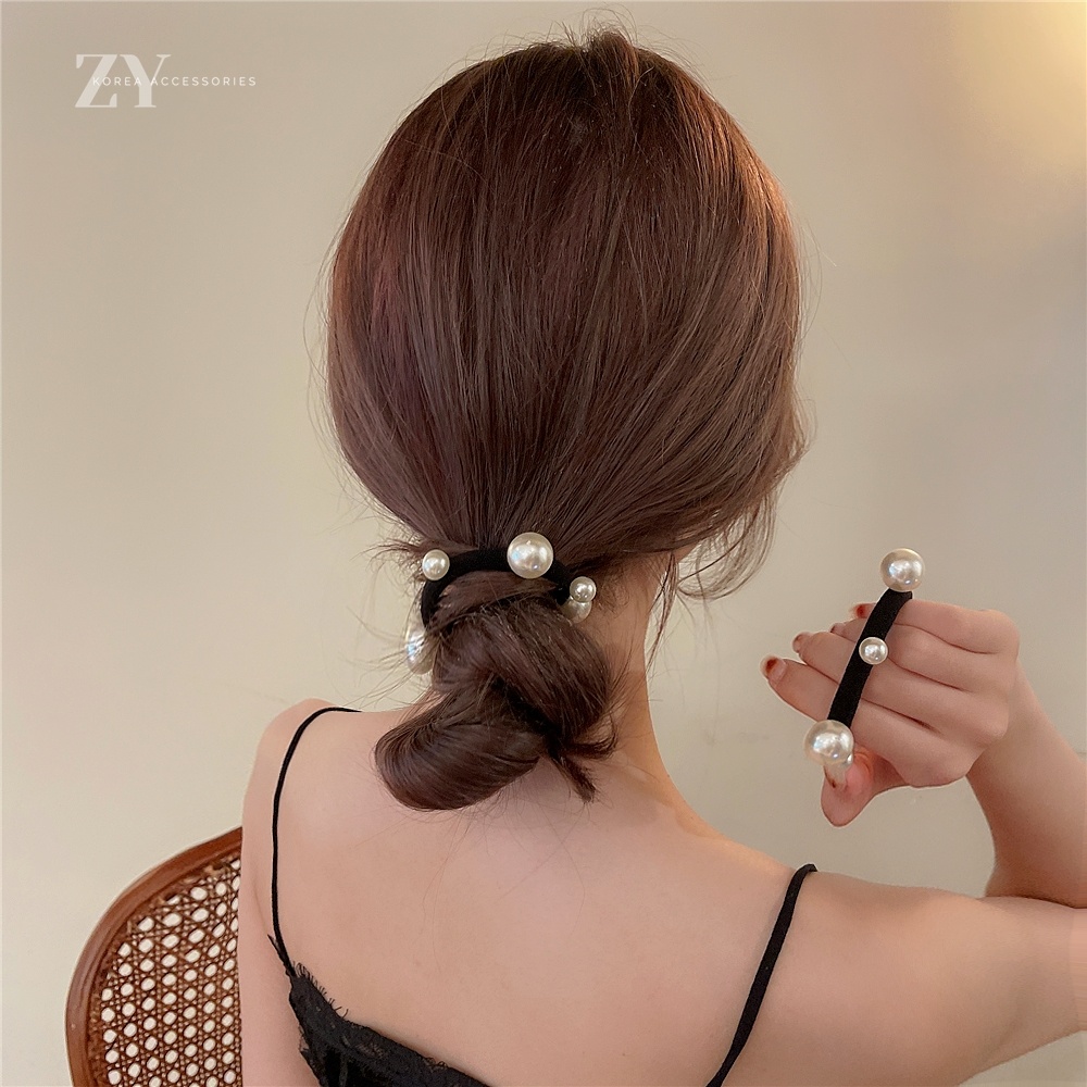 东大门气质高弹力少女发绳珍珠