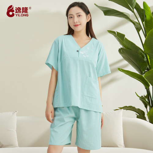 艾灸服纯棉前后开衫针灸拔罐专用中医理疗按摩采耳美容按摩服开背