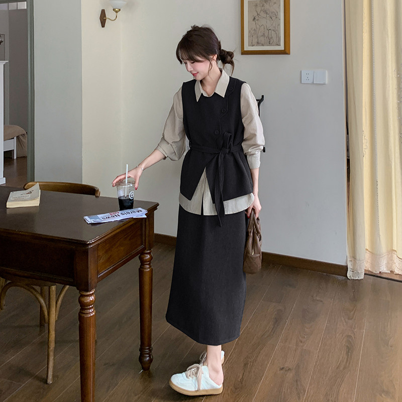 小香风套装裙女2026春秋季新款韩版显瘦减龄衬衫马甲半身裙三件套,女装/女士精品,时尚套装,淘宝优惠券,粉丝福利购,淘宝优惠卷