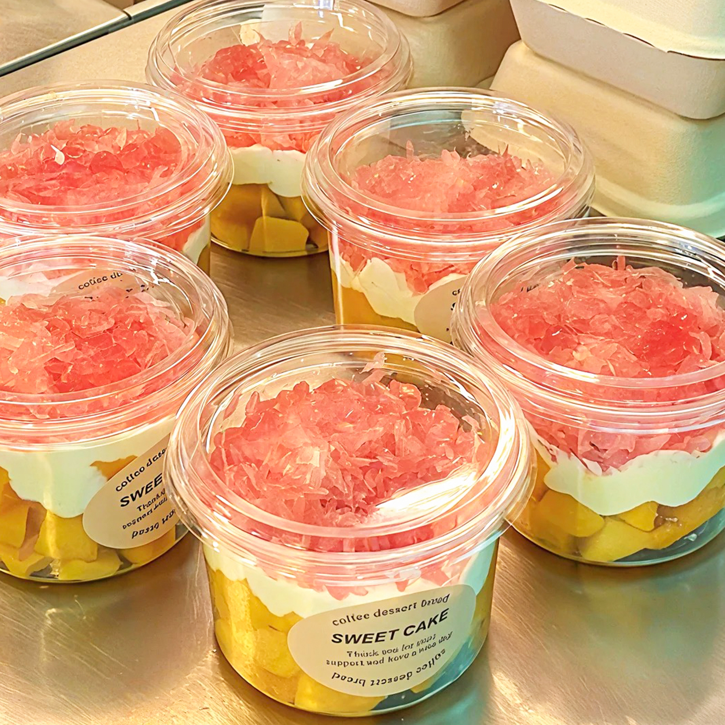 瑞丽固体杨枝甘露打包碗圆形