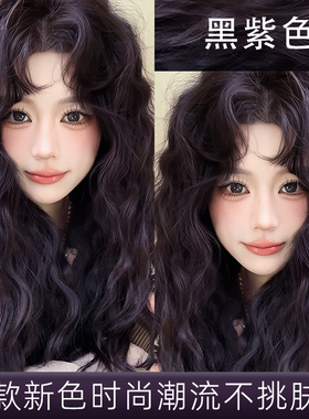 黑紫色染发膏剂女2026流行色爆款不褪色自己在家染免漂显白正品牌