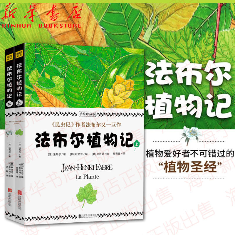 法布尔植物记(手绘珍藏版上下全套)昆虫记作者法布尔作品 植物爱好者