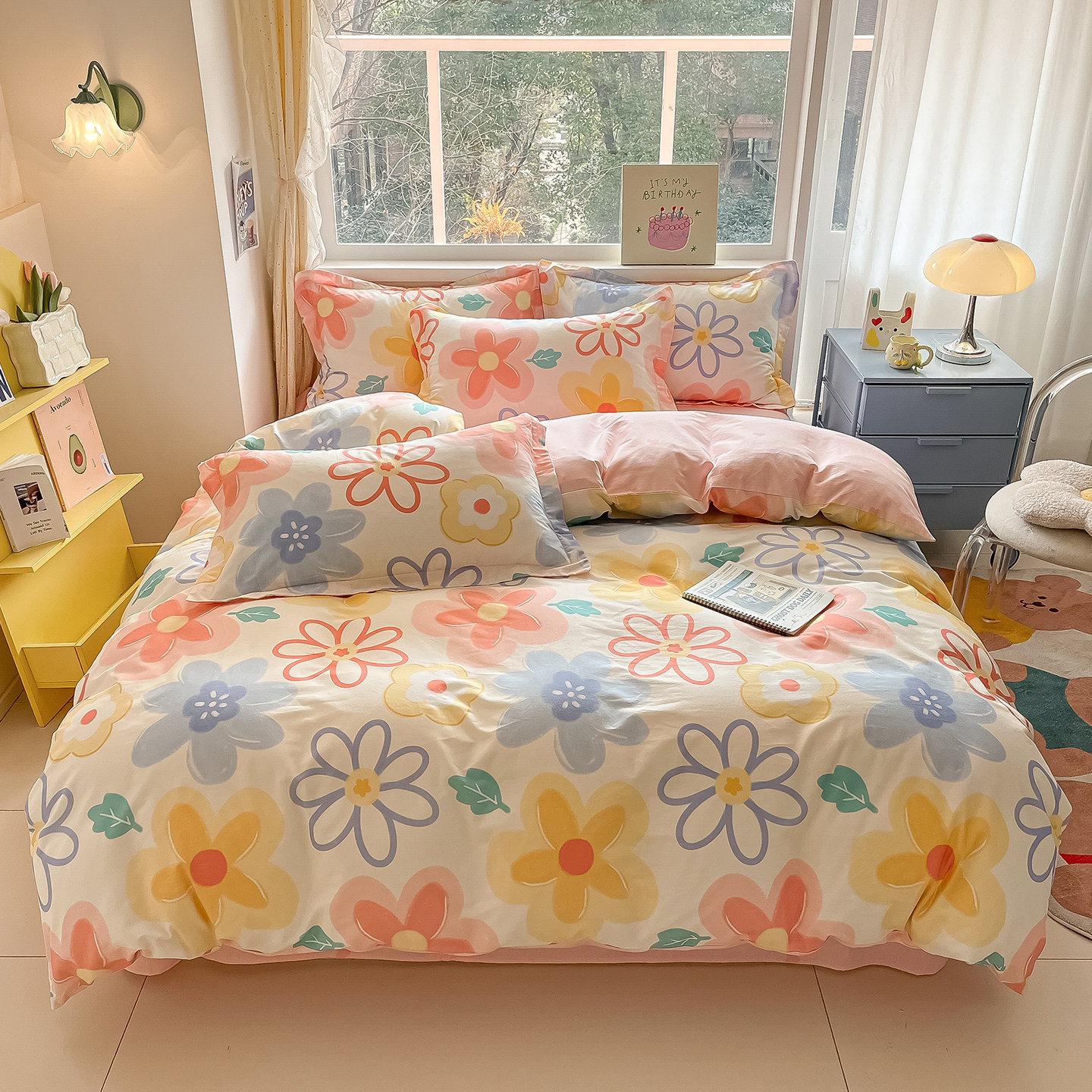 纯棉被套单件100全棉200x230cm四件套220x240cm单双人150x200cm笠