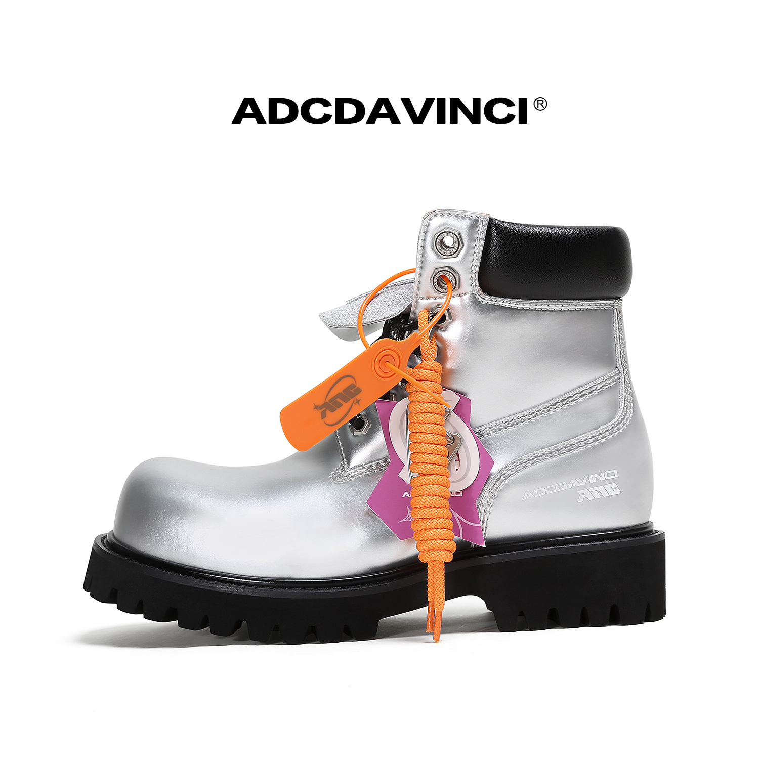 汪苏泷同款 ADC达芬奇 星尘系列 秋季新款马丁靴百搭工装大黄靴