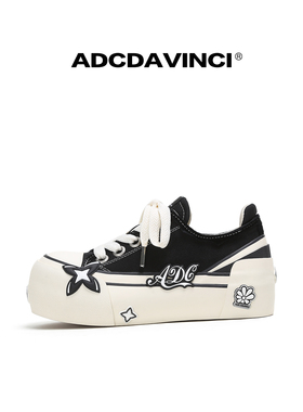 ADC达芬奇 小枕头系列 厚底硫化帆布鞋女 增高5.5cm防磨脚设计鞋