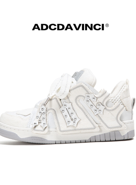 王橹杰同款 ADC达芬奇 ADCDAVINCI 麦旋风 哥特碎星铆钉面包板鞋