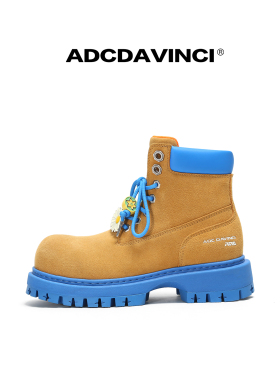 汪苏泷同款 ADC达芬奇 ADCDAVINCI 蓝脚鲣鸟 马丁靴男女增高短靴