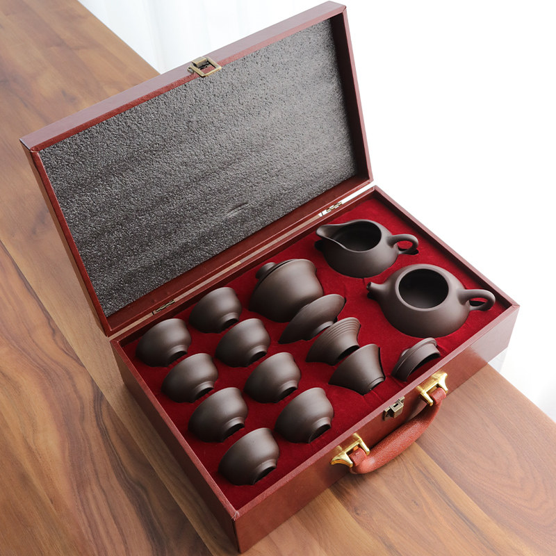景盛堂宜兴紫砂手工石瓢壶礼品套装功夫茶具家用经典批量定制送礼,餐饮具,功夫茶具,淘宝优惠券,粉丝福利购,淘宝优惠卷