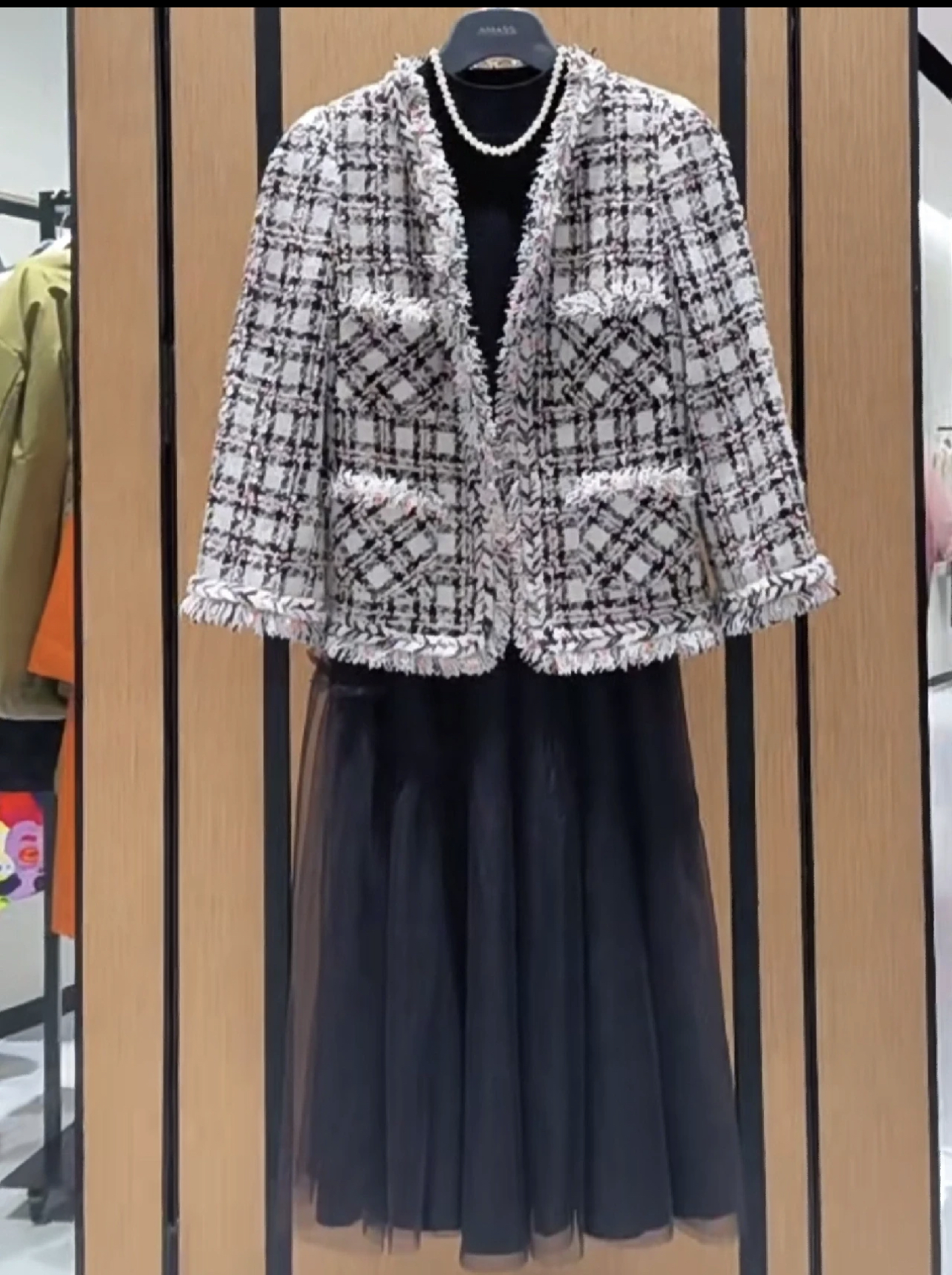 5400621阿家小香专柜正品2025新款时尚百搭显瘦羊毛毛呢外套大衣