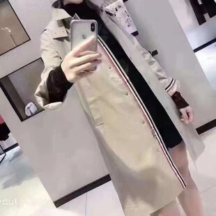 1400244哥家显瘦中长款风衣推荐女外套风衣