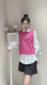 时尚 1399701专柜正品 2026新款 百搭显瘦马甲背心女冰丝外搭圆领