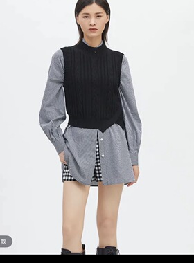 5300701专柜正品2026新款时尚百搭显瘦格子衬衫女上衣