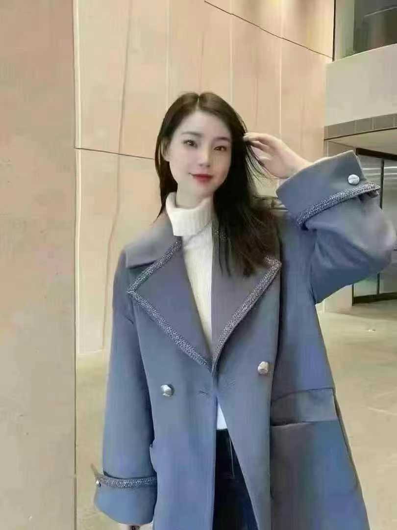 1400460哥家专柜正品2025新款时尚百搭修身显瘦气毛呢外套女