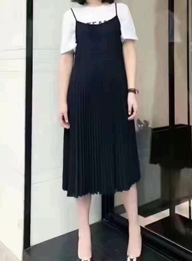 5500038阿家蓝色连衣裙夏季女裙