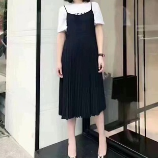 5500038阿家蓝色连衣裙夏季女裙