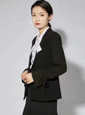 1400221哥家2024新款时尚气质修身显瘦西装外套女