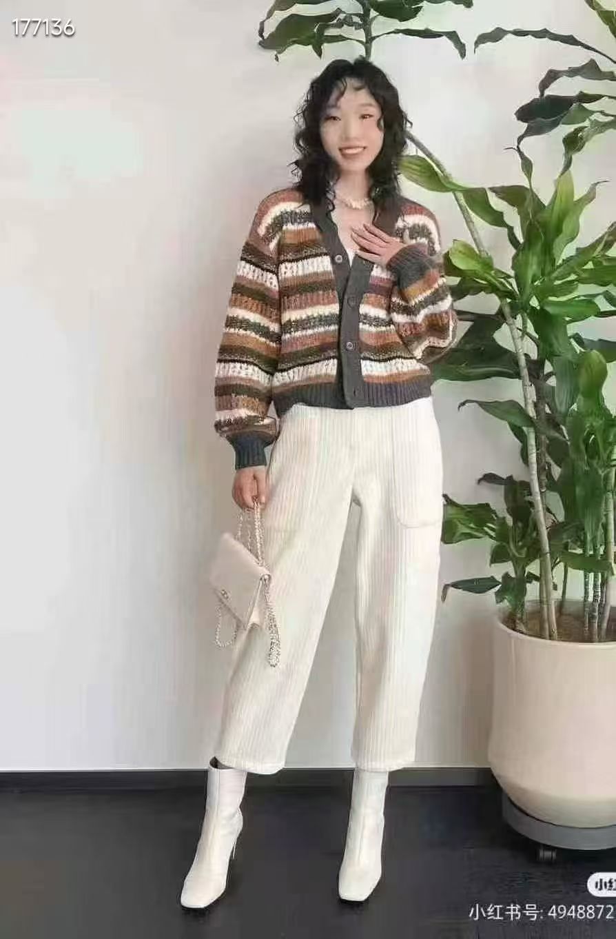5100219阿家专柜正品2025新款时尚百搭显瘦加绒保暖裤休闲裤女士