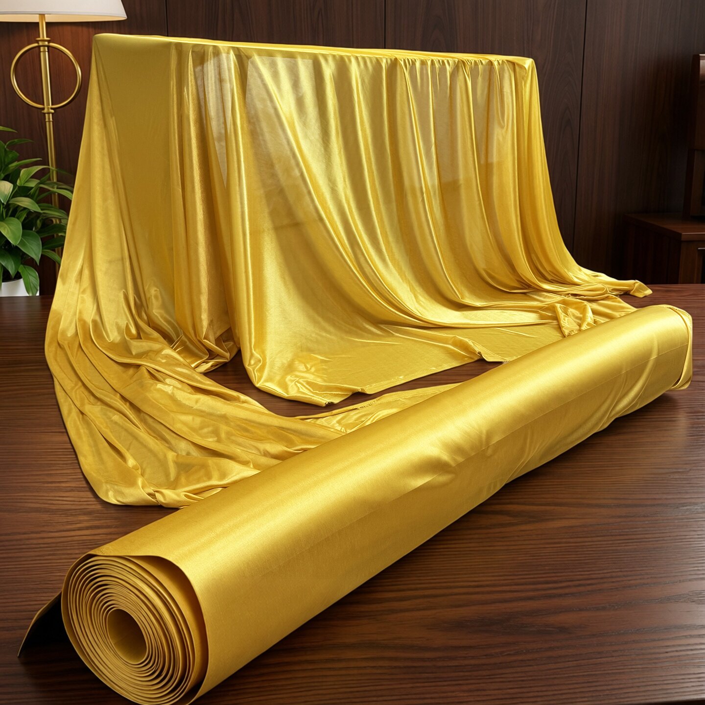 定制金色冰绸布背景布遮盖防尘礼盒内衬装饰婚庆拍摄桌布舞台布料