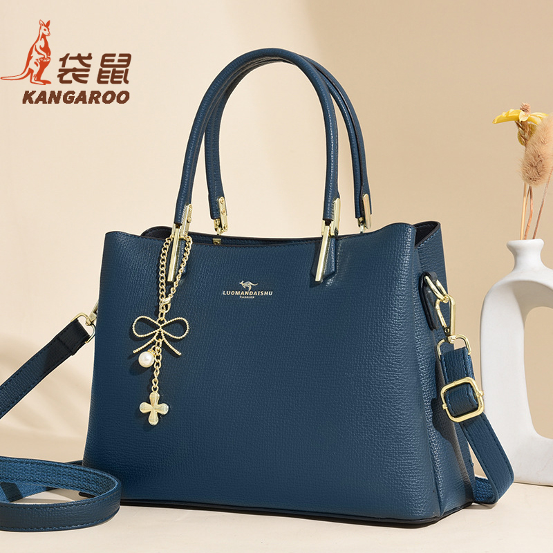 袋鼠正品女包2025秋冬新款时尚大气中年妈妈包大容量通勤手提大包