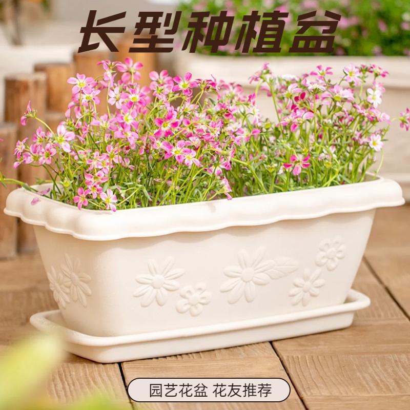 爱丽思特大号长方形长条盆塑料花盆种菜草莓盆栽爱丽丝阳台种植盆