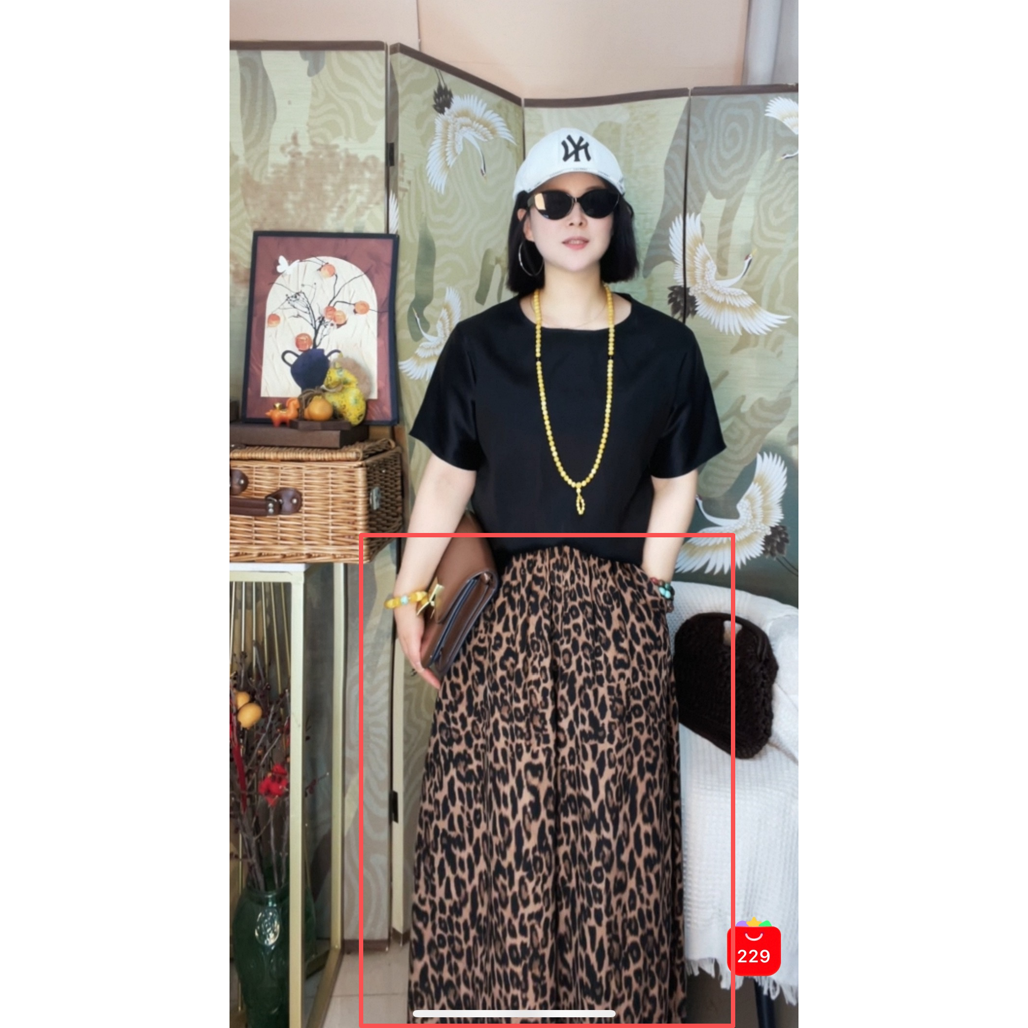 【大美红遍天】“心心念念的豹纹香云纱太太裤"!太拽了！走路带风