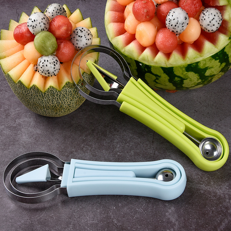 Carving knife and melon baller three-piece combination set