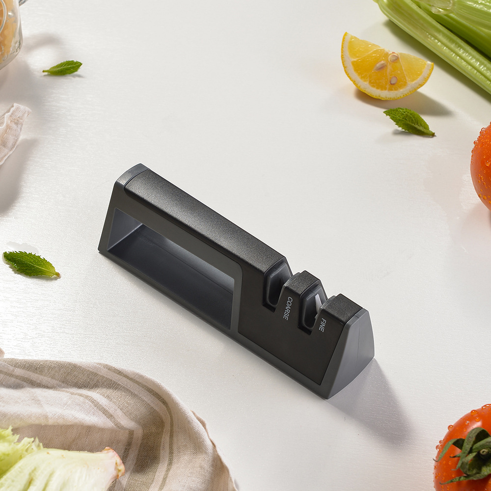 Two-section home quick knife sharpener multi-functional tool