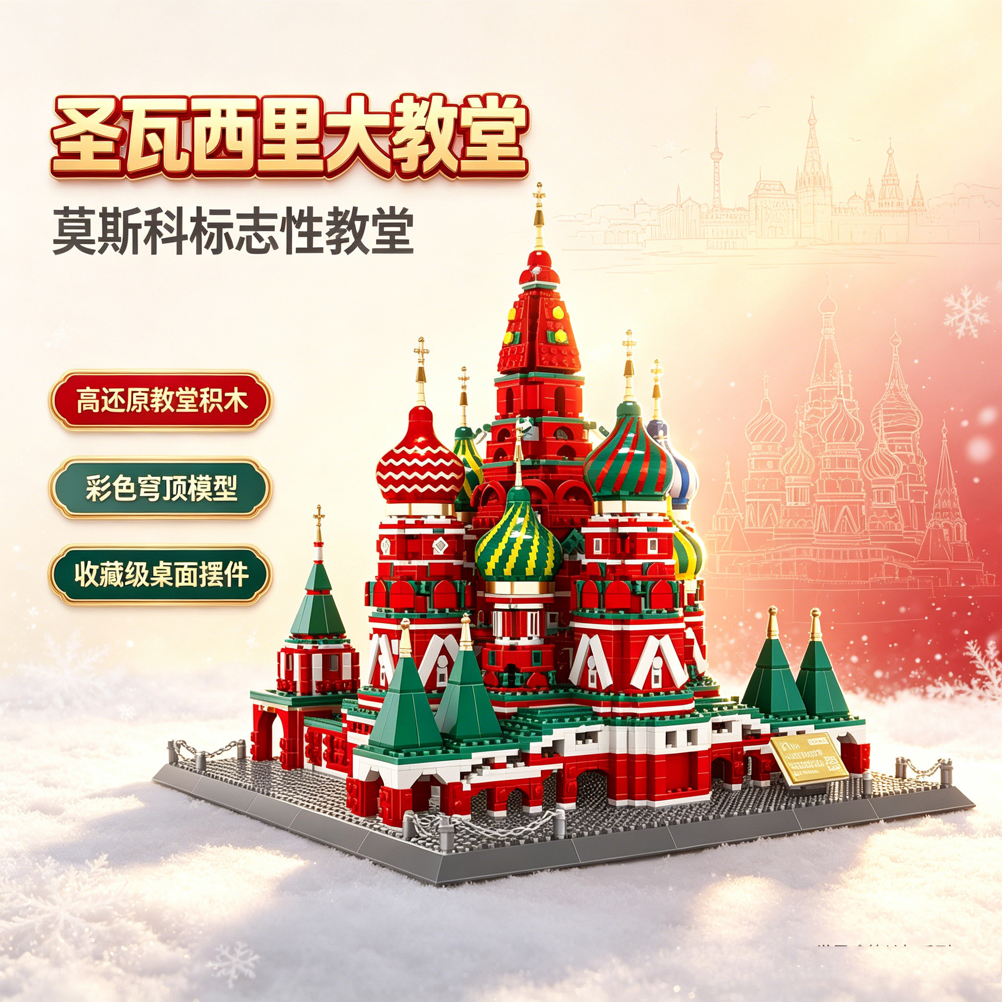 俄罗斯圣瓦西里大教堂积木