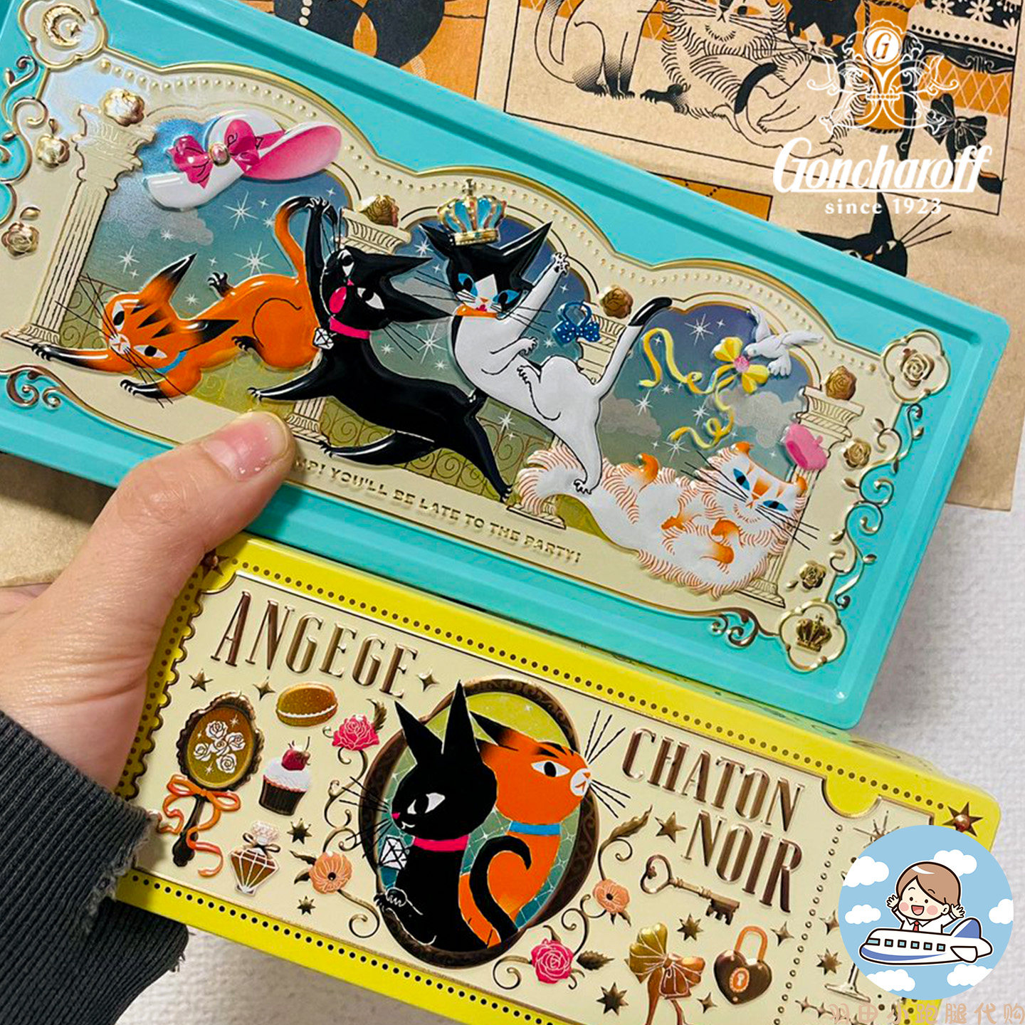 日本Goncharoff猫咪巧克力系列盒装高颜值可爱卡通动漫情人节送礼