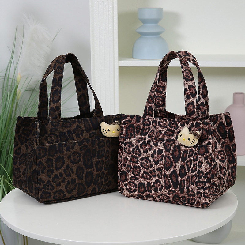 新款豹纹包便当时尚通勤百搭大容量手提包小众妈咪超火深咖手拎包,箱包皮具/热销女包/男包,时尚帆布包,淘宝优惠券,粉丝福利购,淘宝优惠卷