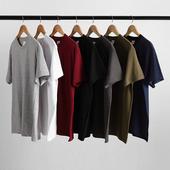 半袖 重磅美式 体恤 纯棉纯色圆领宽松大码 纯白打底衫 短袖 男T恤夏季