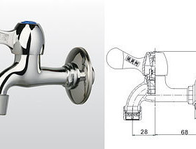 原装正品埃美柯520全铜陶瓷芯 快开龙头 拖把池水龙头 4分加长