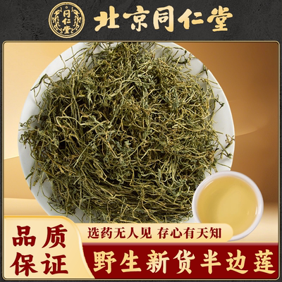 同仁堂半边莲中药材新鲜干货半边莲半边花细米草野生无硫半边莲