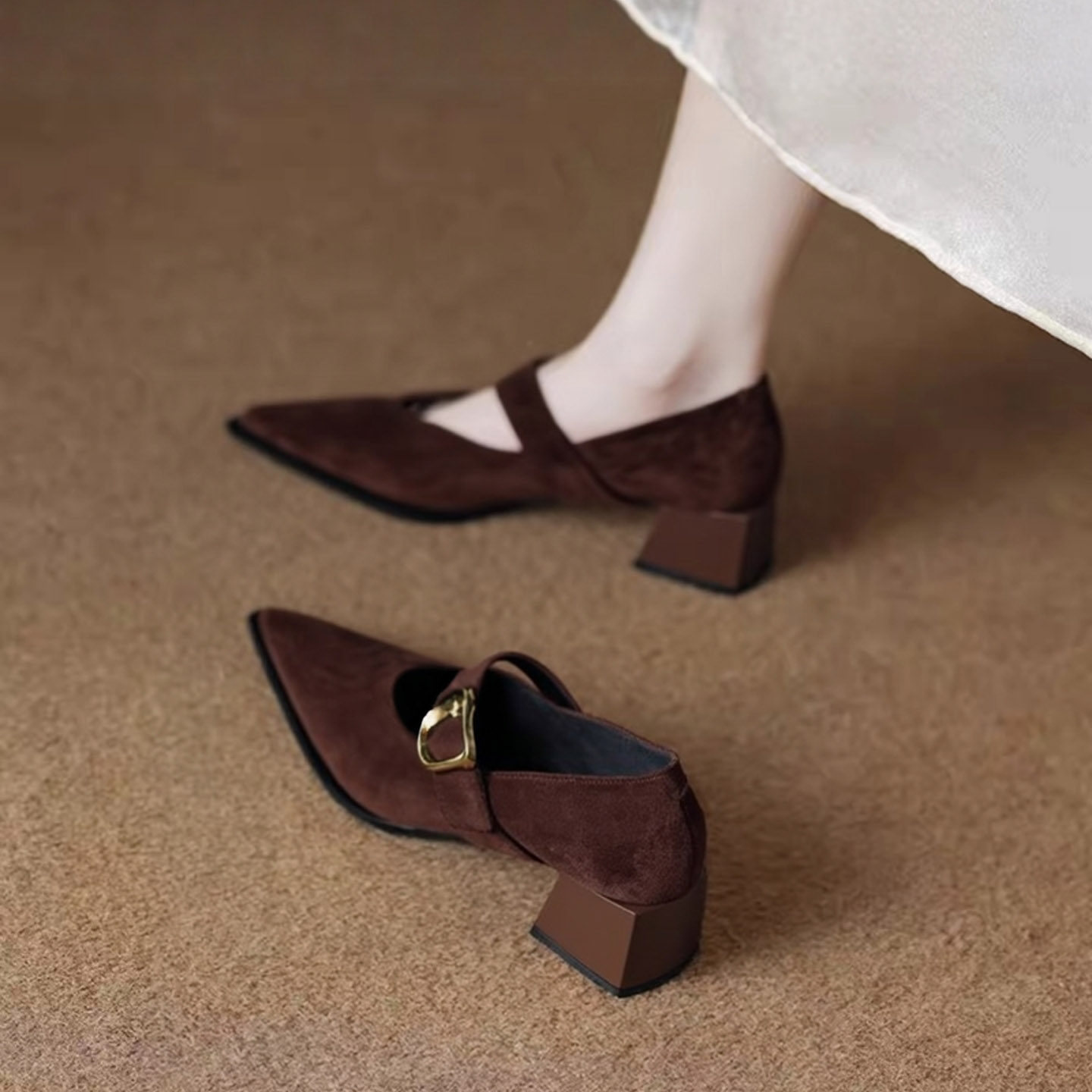 巨好看法式绝美复古玛丽珍鞋女2025春秋新款配裙子不累脚尖头单鞋,女鞋,浅口单鞋,淘宝优惠券,粉丝福利购,淘宝优惠卷