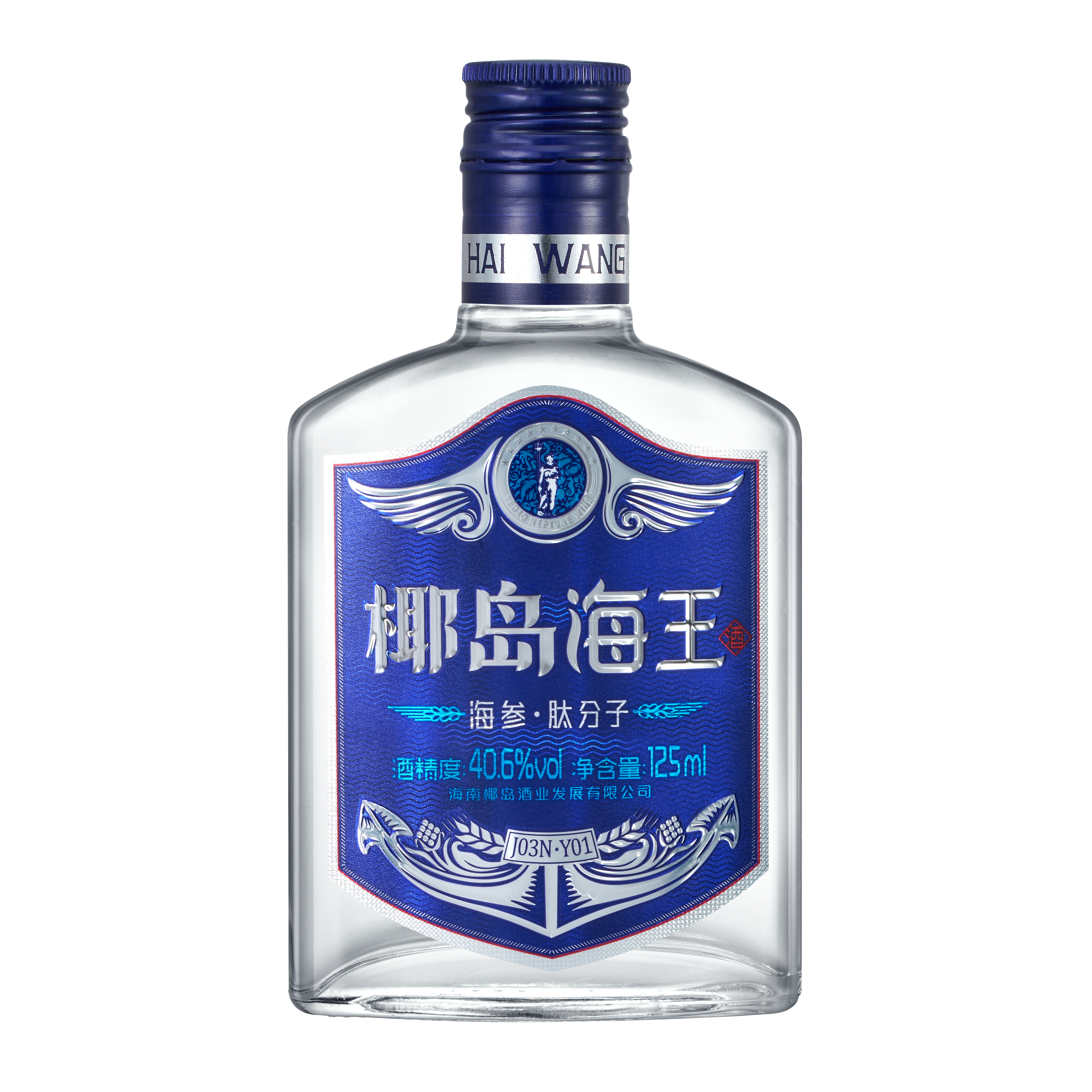 椰岛海王酒海参肽配制酒40.6度图片