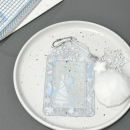 ins透明雪花卡套PVC3寸小卡追星拍立得饭卡校园卡谷美钥匙扣挂件