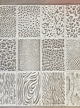 跨境几何塑料绘画模板diy涂鸦画板绘画辅助喷漆可水洗涂鸦画板