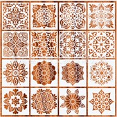 镂空喷涂喷色Mandala曼陀罗辅助绘画模板瓷砖石头墙绘喷花模板尺