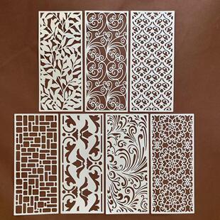 几何抽象创意图形墙绘家具装 饰绘画用品创意镂空辅助相册模板尺