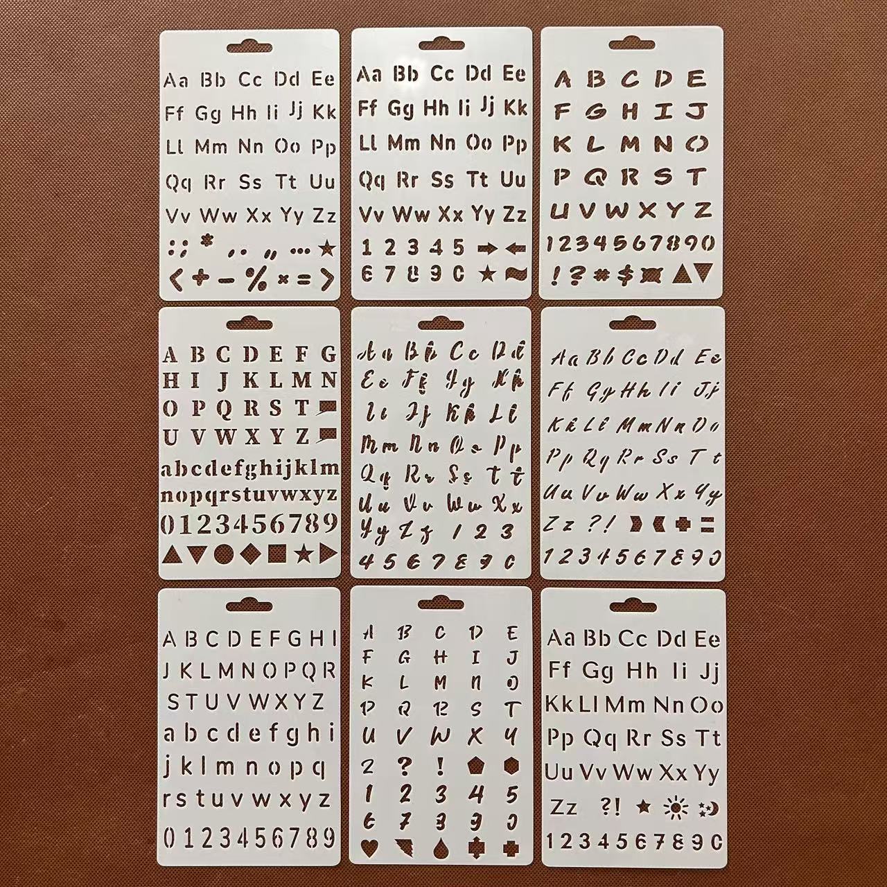 英文字母数字手账帐本模记账