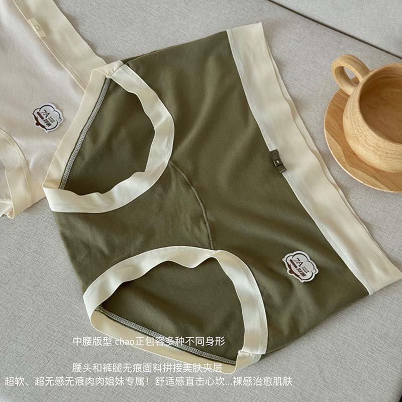 秋冬新款高弹磨毛7A抑菌内裤女