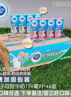 哒露奇越南DUTCH LADY子母奶48盒170毫升 原味草莓味饮料原装进口
