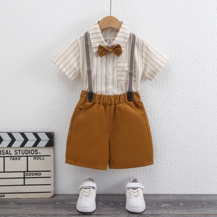 儿童男童礼服套装 英伦风主持人走秀钢琴演出服夏季 花童服装 小西装