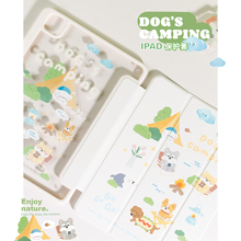 原创露营小狗ipad壳11寸12.9英寸10.2三折平板壳保护套mini6