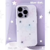 BLUELIFE双面星星猫咪原创适用iphone17promax 14磨砂双层手机壳 16pro苹果15
