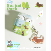 BLUELIFE原创春天公园适用airpods 3草原狗狗卡通可爱小众 pro2耳机套苹果耳机壳二代airpods