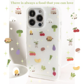 14双层立体原创手机壳保护套 16苹果15pro BLUELIFE 蔬菜笑脸可爱适用iphone17promax