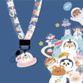 BLUELIFE 原创太空柴犬适用于iPhone11promax手机壳p30挂绳挂脖